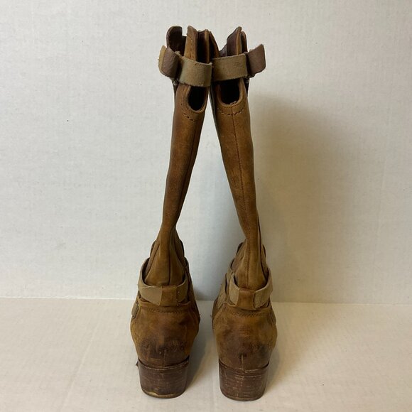 UGG Knee High Leather Boots US 6 Brown Distressed - Picture 8 of 16